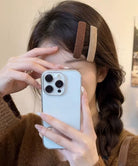 ウール調ヘアクリップ2点セットスリーピン