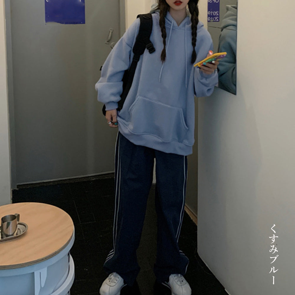 裏起毛パーカー レディース 韓国風秋冬 詳細画像13