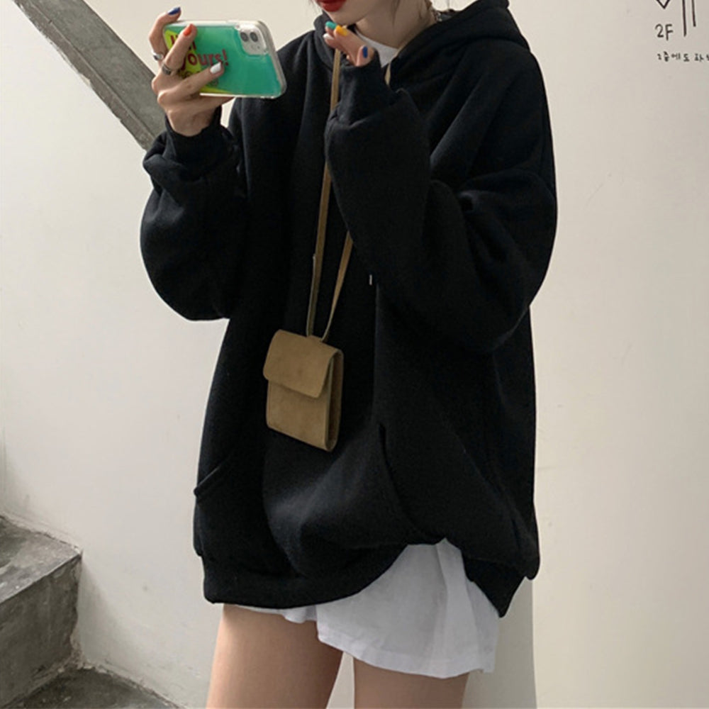 裏起毛パーカー レディース 韓国風秋冬 詳細画像5