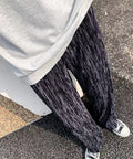 プリーツパンツ きれいめワイドパンツ春夏 美脚脚長ロングパンツレディース グラデーションパンツ体型カバー ウエストゴム楽ちんパンツ イージーパンツ 韓国風ボトムス 84DAIW-003