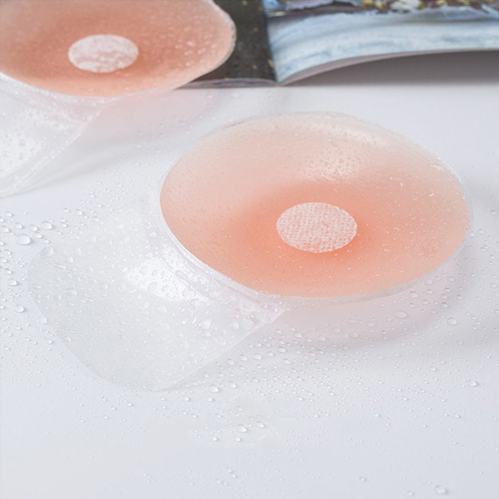シリコンブラ 花形 シリコンパッド水着用 丸型*シェルピンク