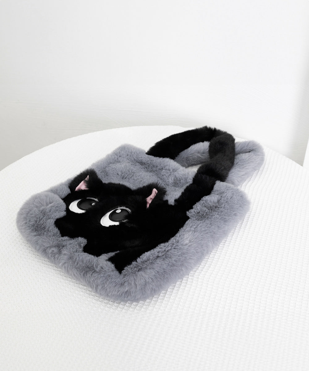 ファートートバッグ ふわふわ 猫柄鞄秋冬 詳細画像20