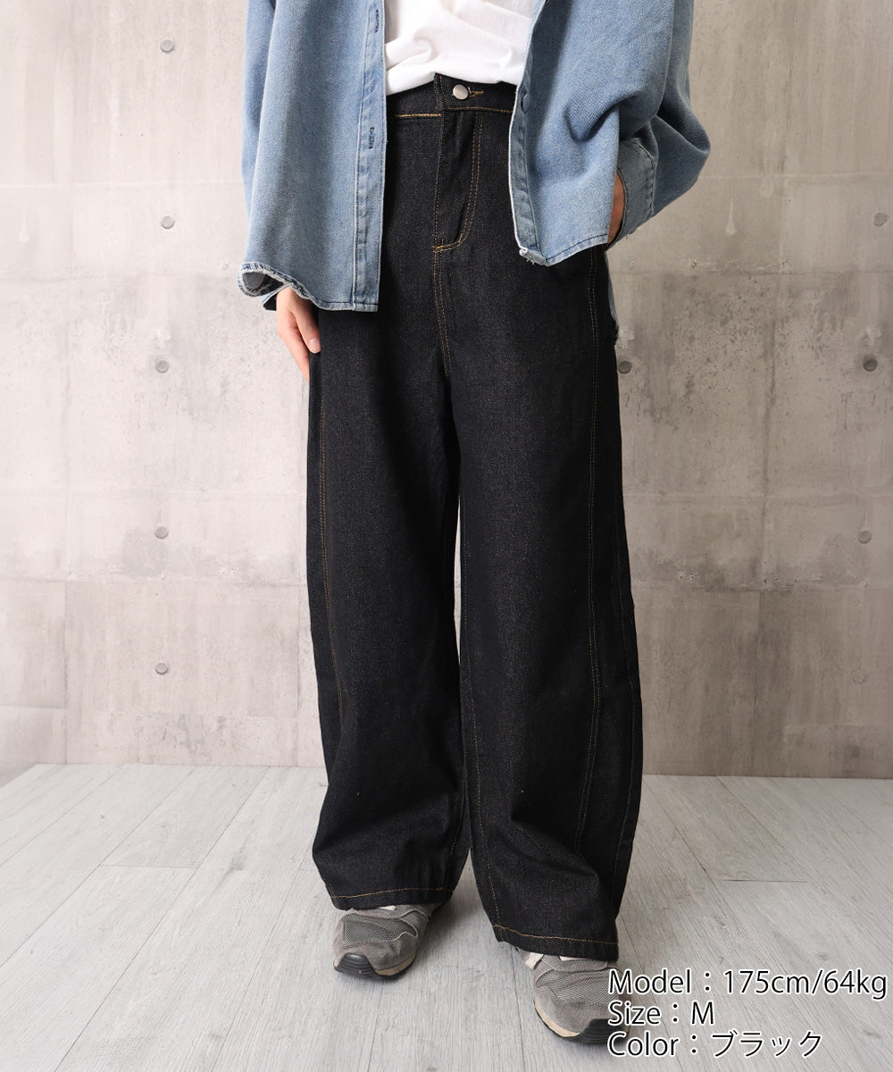 バギーデニムパンツ メンズ カーブデニム