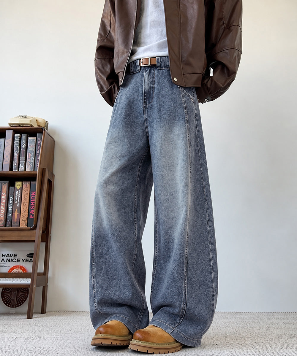 バギーデニムパンツ メンズ カーブデニム