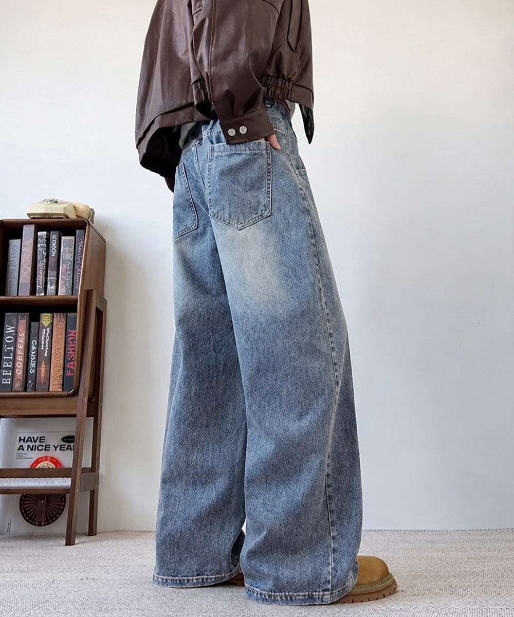 バギーデニムパンツ メンズ カーブデニム