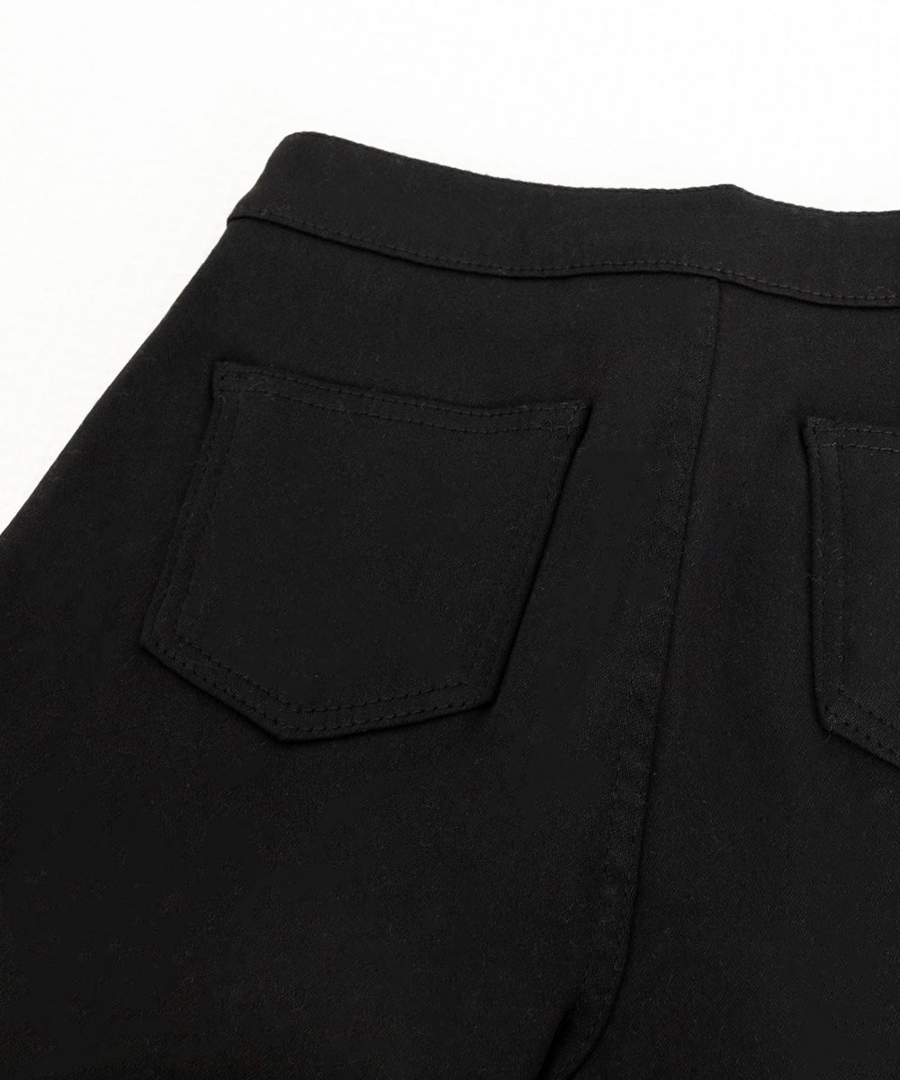 裏起毛 デニムショートパンツ レディース 詳細画像29