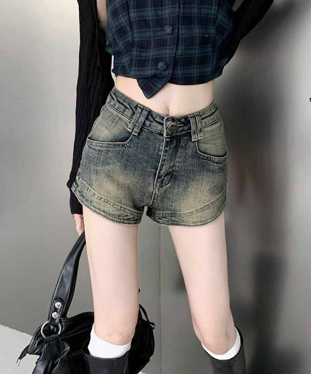 ウォッシュデニムショートパンツレディース 詳細画像6