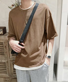 レイヤード風tシャツ メンズクルーネック