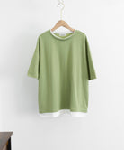 レイヤード風tシャツ メンズクルーネック