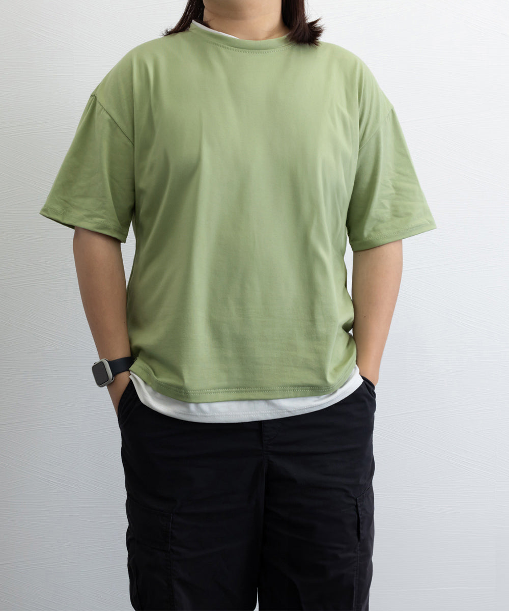レイヤード風tシャツ メンズクルーネック