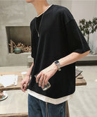 レイヤード風tシャツ メンズクルーネック