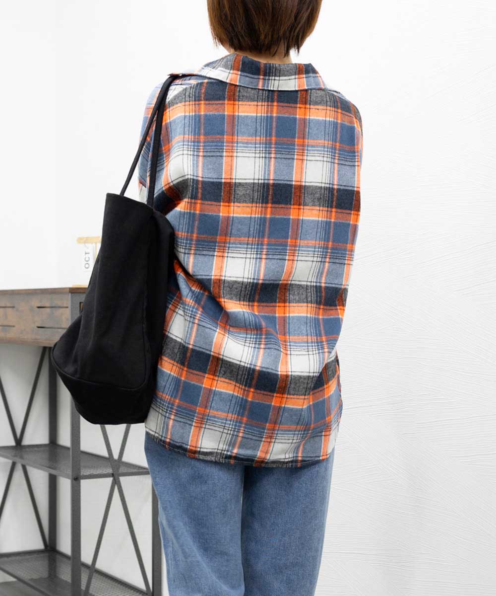 シャツ ブラウス チェック柄シャツ 長袖 詳細画像18