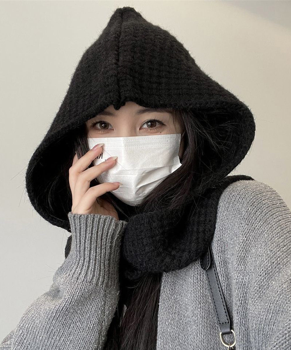フード付きニットマフラー韓国風バラクラバ 詳細画像2
