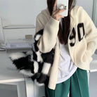 フード付き ニットカーディガン 秋冬服