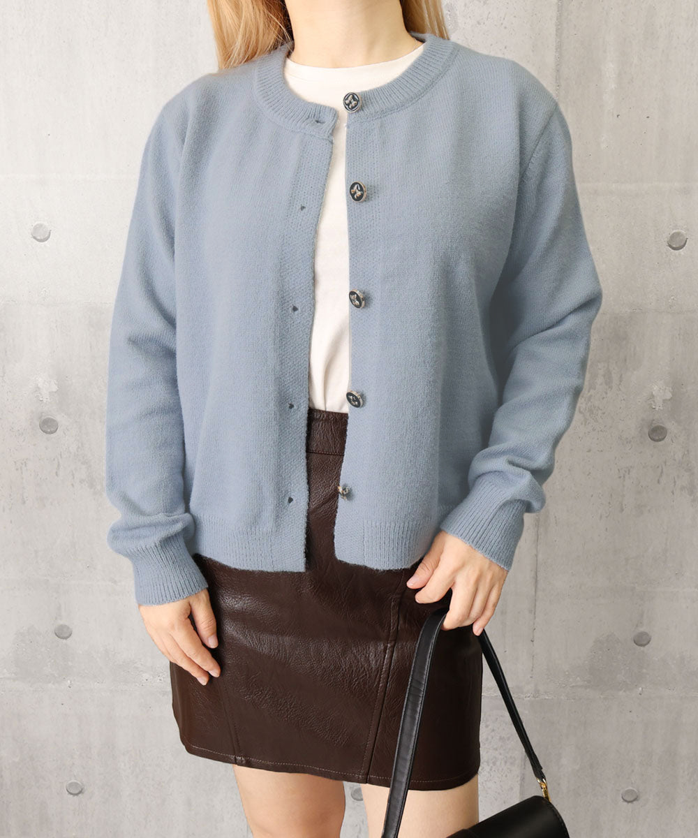 リボンボタンニットカーディガン秋冬服長袖 詳細画像18
