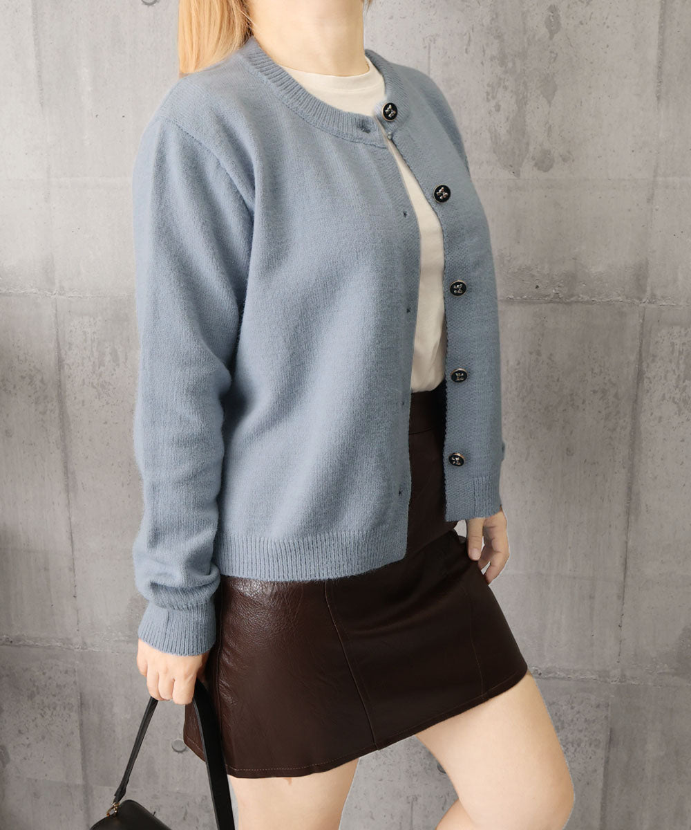 リボンボタンニットカーディガン秋冬服長袖 詳細画像19