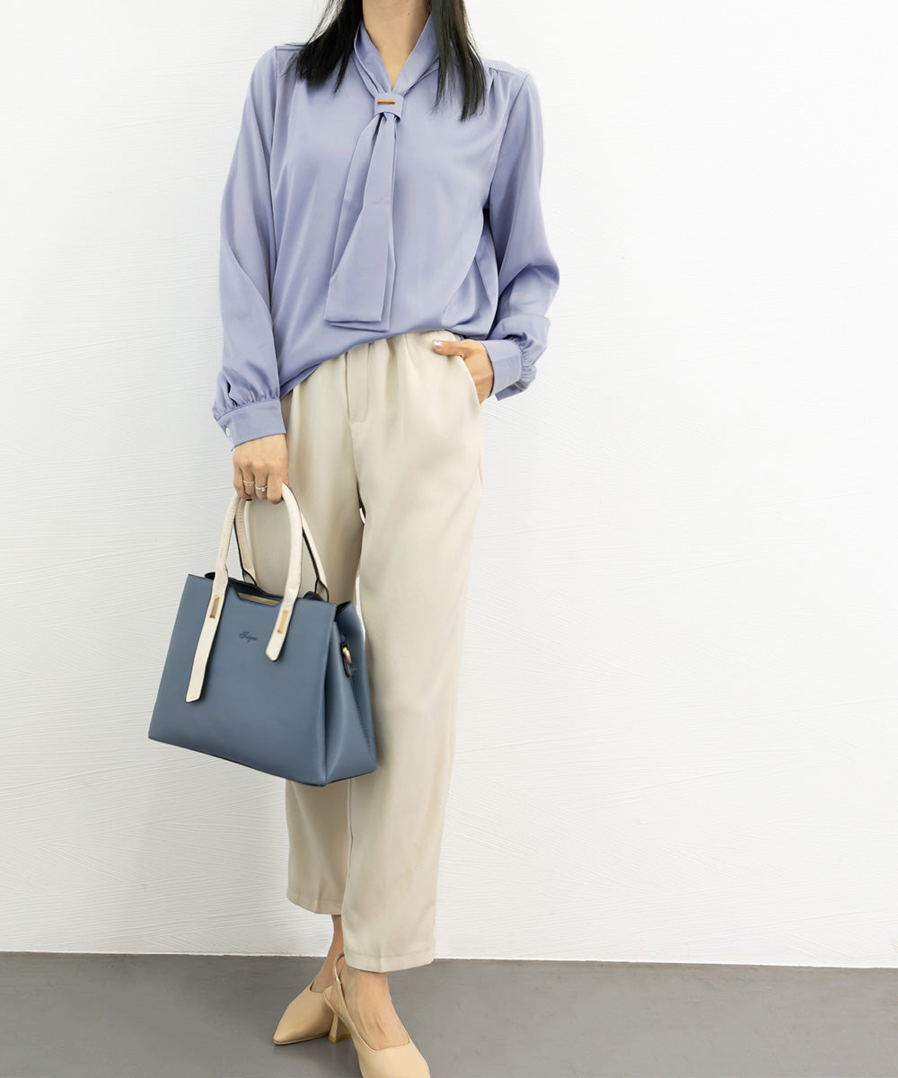 ボウタイ ブラウス レディース Vネック 詳細画像42