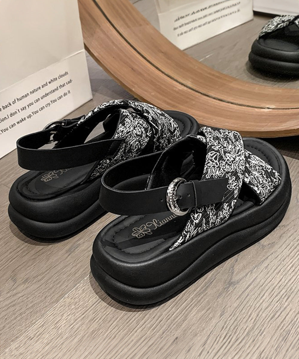 厚底サンダル クロスベルトサンダル 美脚