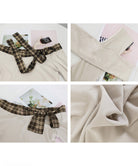 オフショルダー長袖Tシャツチェックリボン 詳細画像23