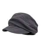 ギャザーキャスケット無地レディース韓国風