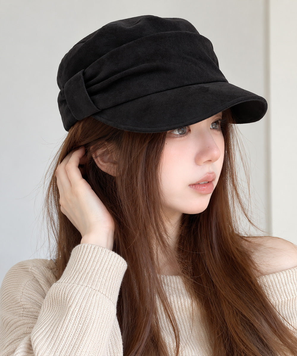 ギャザーリボンキャスケットレディース帽子 | miniministore