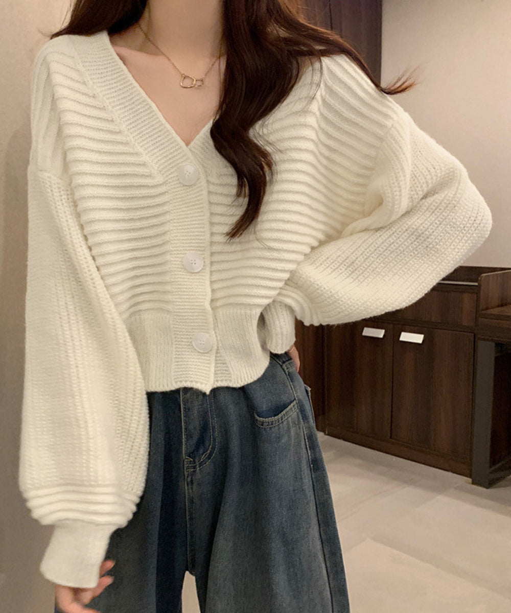 ニットカーディガン ショート丈 韓国風 レディース ニットトップス 可愛い 長袖カーデ 羽織り ライトアウター カジュアル 通学 前開き 秋服 おしゃれ 85YN-900602
