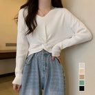 フロントツイスト ニットプルオーバー秋服 詳細画像1
