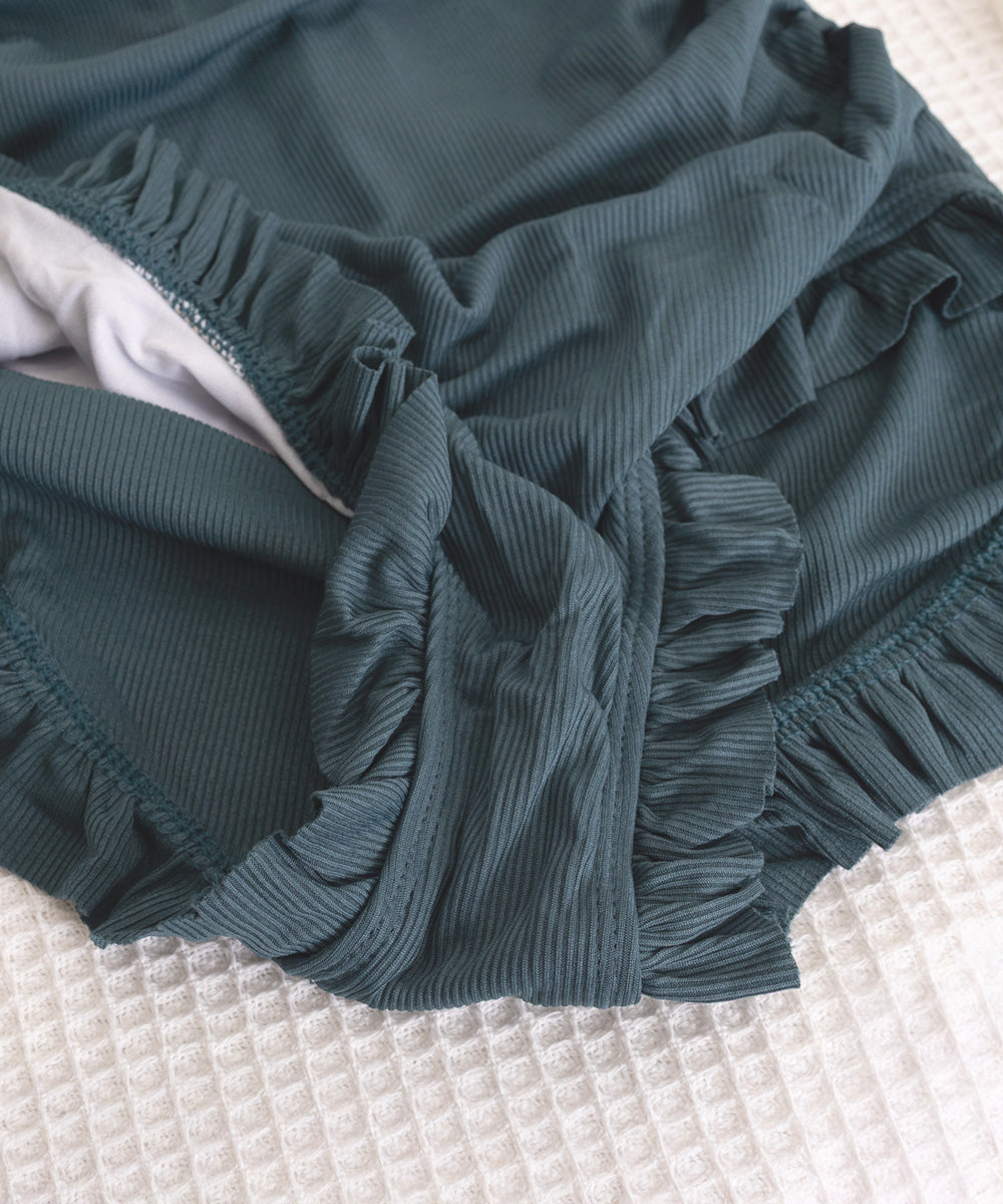ワンピース水着 シースルー袖 体型カバー 詳細画像17