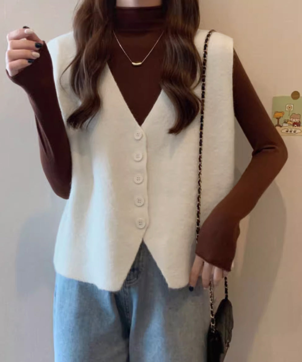 ニットベスト ニットジレ 重ね着 秋冬服
