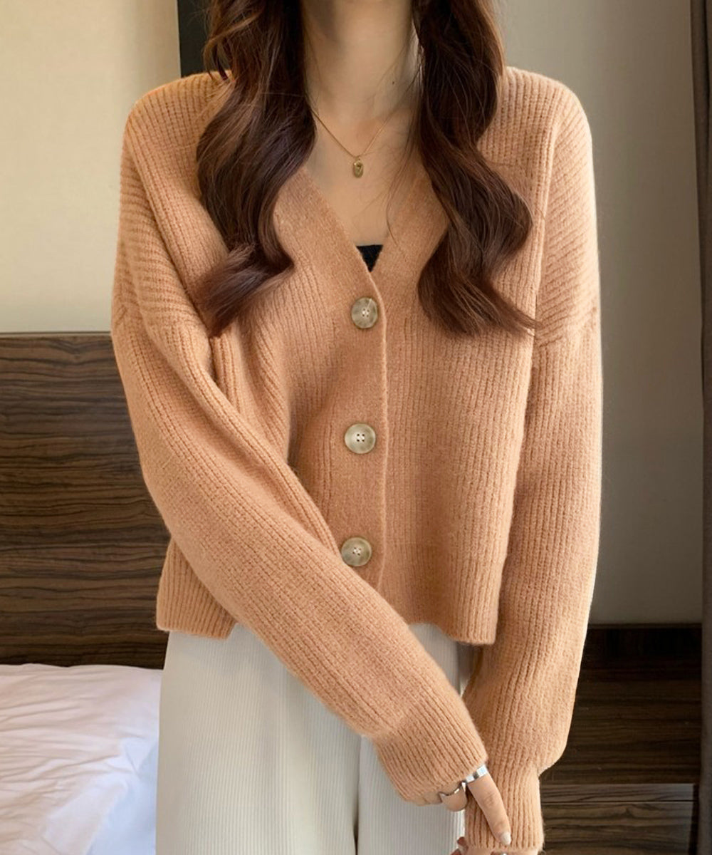 ニットカーディガン Vネック 長袖秋冬服