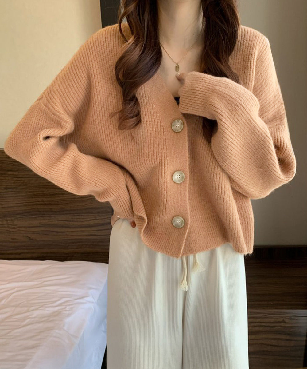 ニットカーディガン Vネック 長袖秋冬服