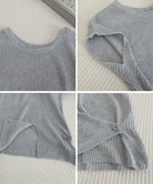 フレンチスリーブサマーニットトップス夏服 詳細画像18