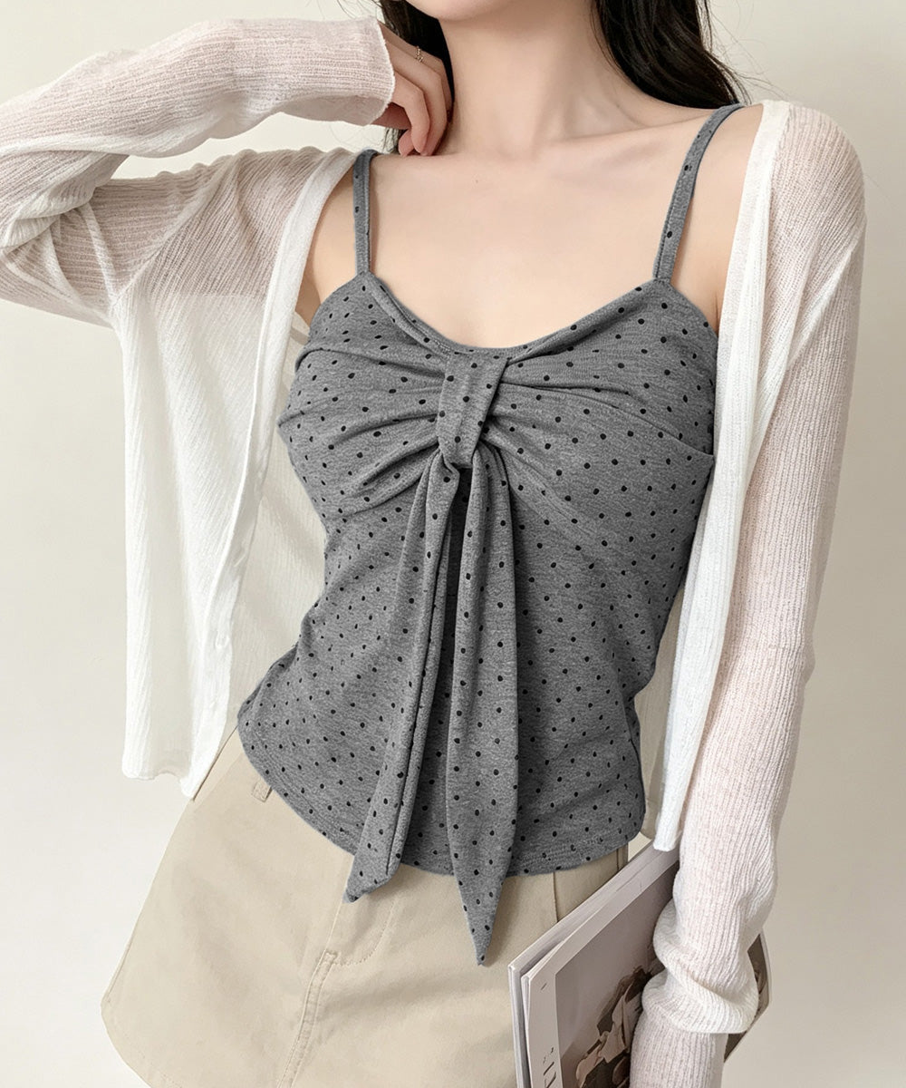 ドット柄キャミソール カップ付き 夏服 詳細画像10