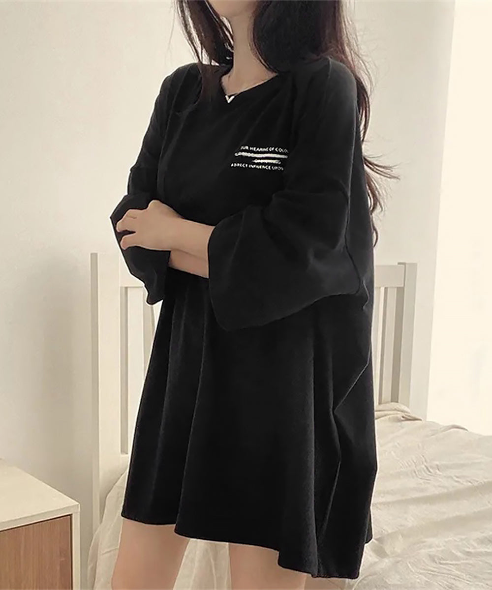 ビッグシルエットロゴtシャツ レディース ブラック