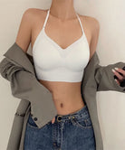 シームレスブラジャーノンワイヤー美背下着 ホワイト