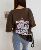 ロングtシャツ ビッグシルエットTシャツ ブラウン