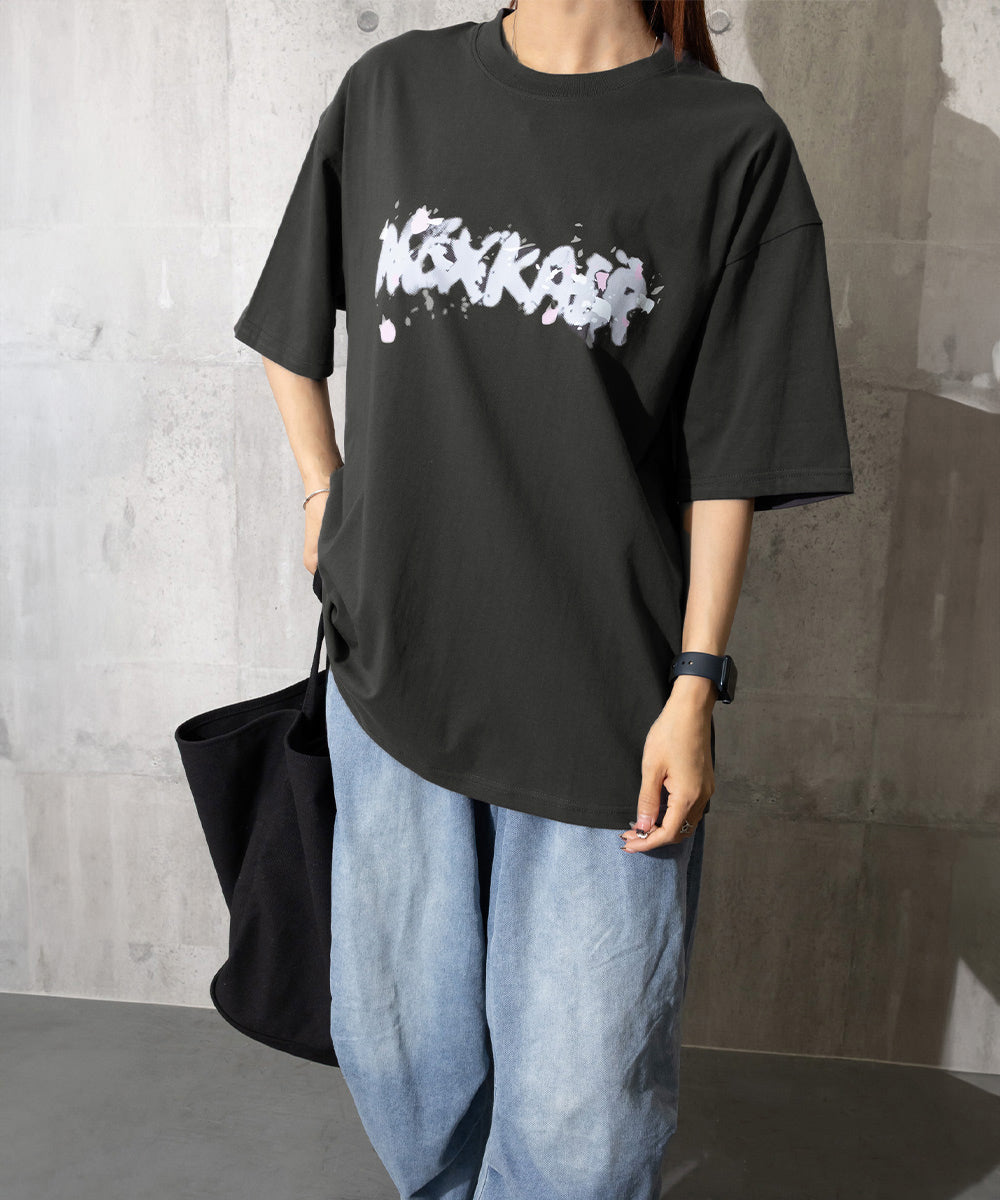 ロングtシャツ ビッグシルエットTシャツ ダークグレー