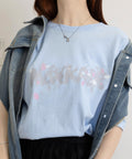 ロングtシャツ ビッグシルエットTシャツ ライトブルー