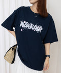 ロングtシャツ ビッグシルエットTシャツ ネイビー