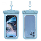 スマホ用防水ケース 水中撮影スマホポーチ ブルー