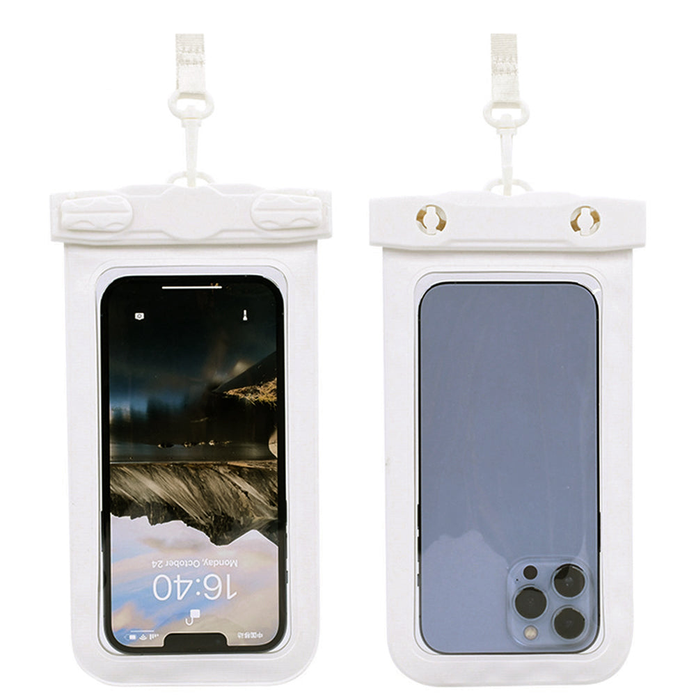 スマホ用防水ケース 水中撮影スマホポーチ ホワイト
