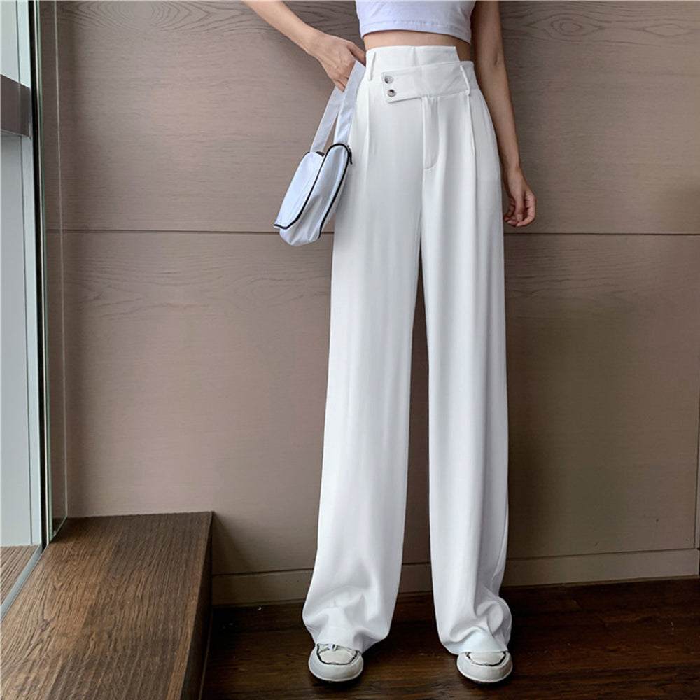 ストレートパンツ レディース 韓国夏新作 ホワイト