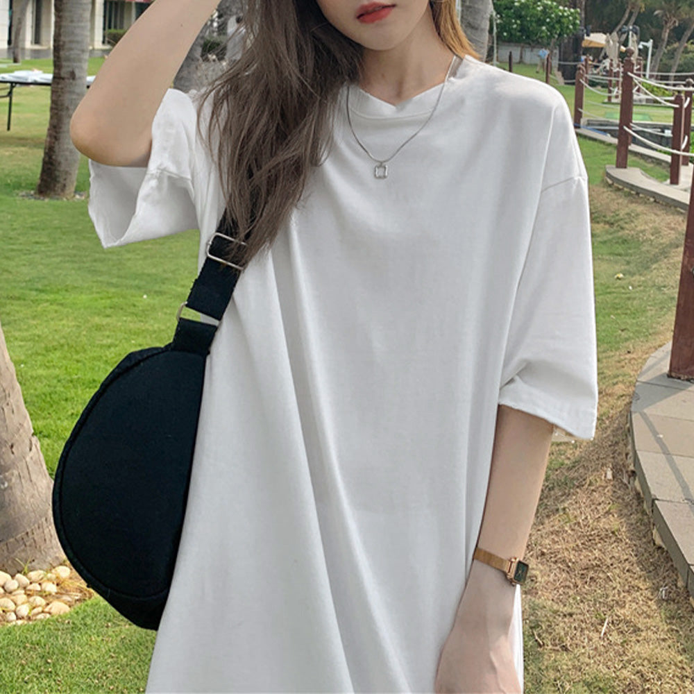 ゆったり Tシャツワンピース レディース ホワイト