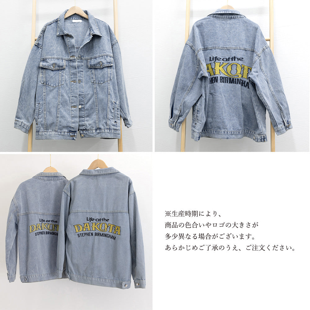 デニムジャケット レディース バックロゴ 詳細画像15