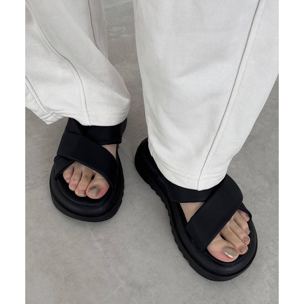 厚底サンダル レディースフラットサンダル 詳細画像8