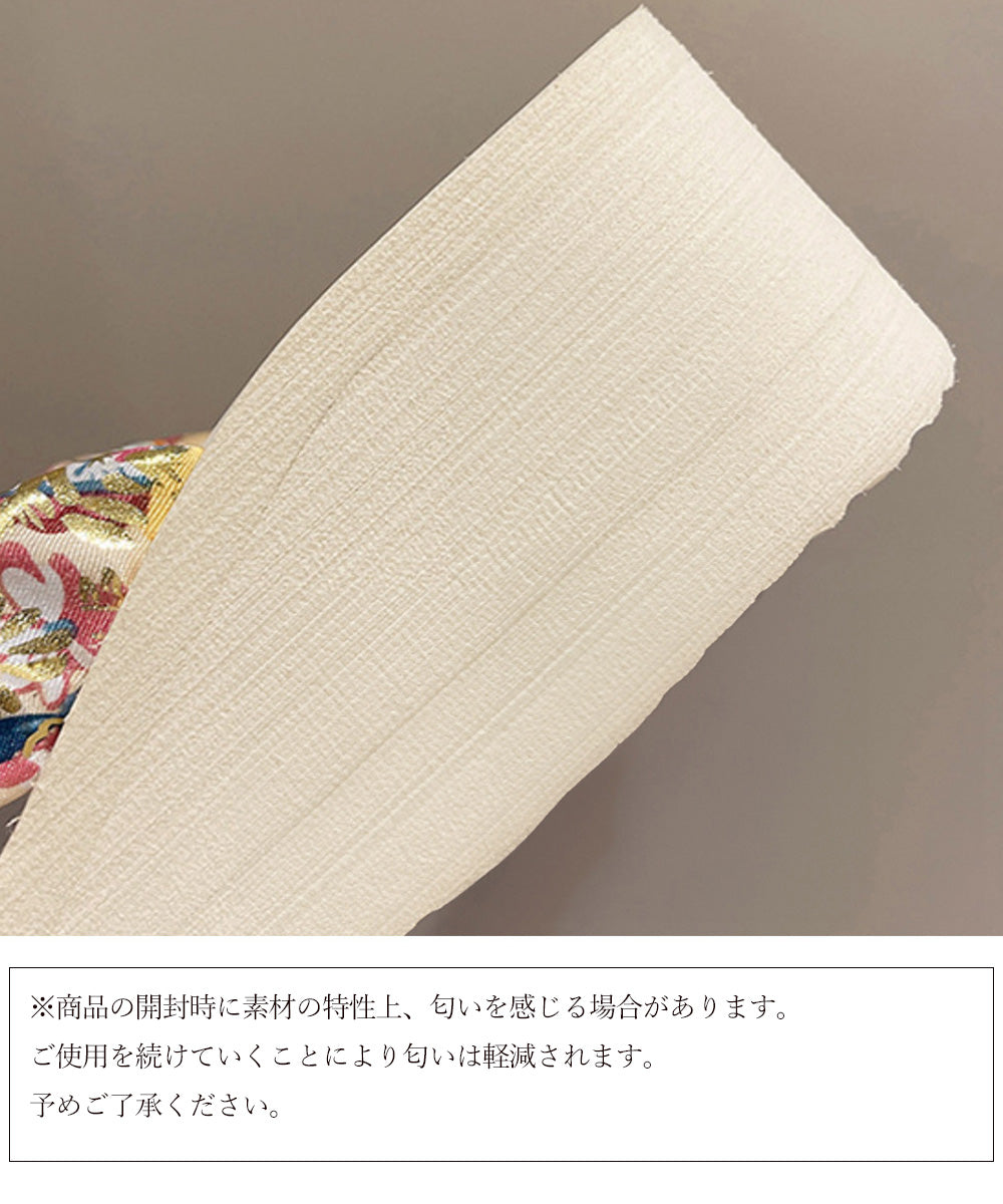 ビーチサンダル 花飾りトングサンダル厚底