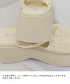 ビッグリボン厚底サンダル 履きやすい夏靴