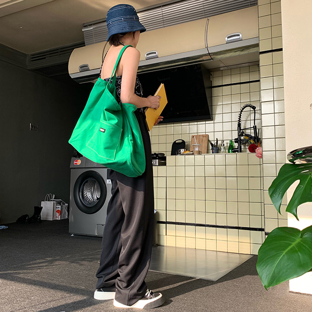 大収納 底板付き 肩掛けカバン 詳細画像21