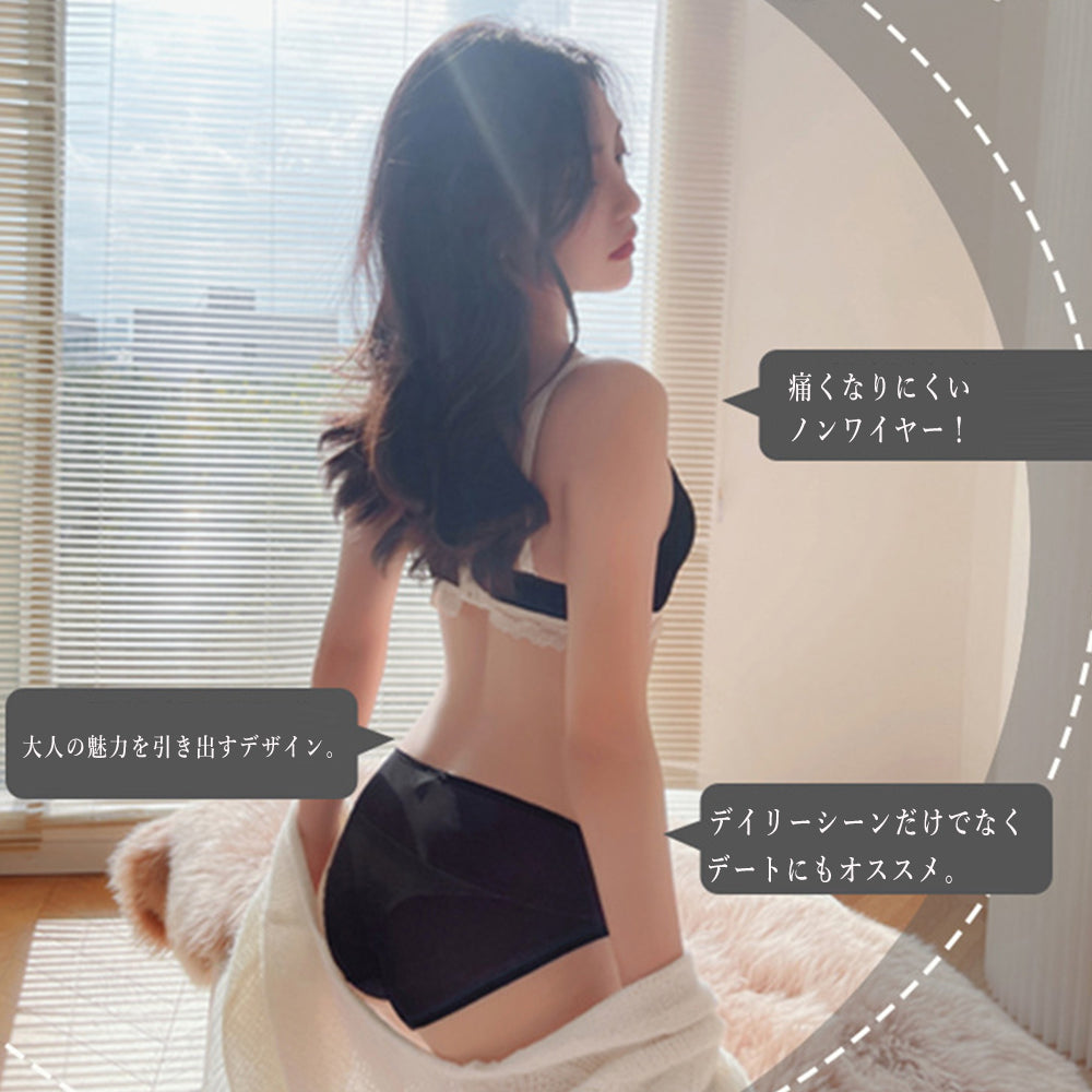 ノンワイヤー ブラジャー＆ショーツセット 詳細画像6