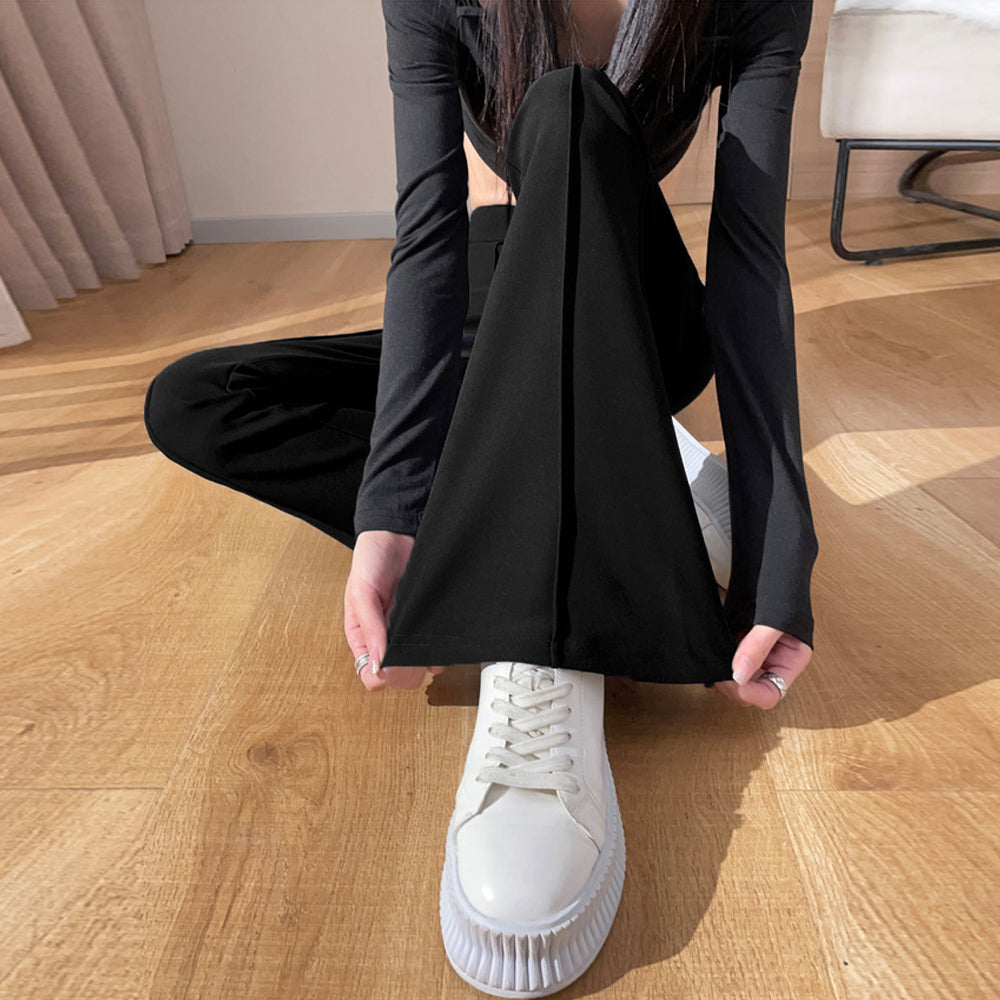 セミフレアパンツ センタープレス 韓国風 詳細画像12